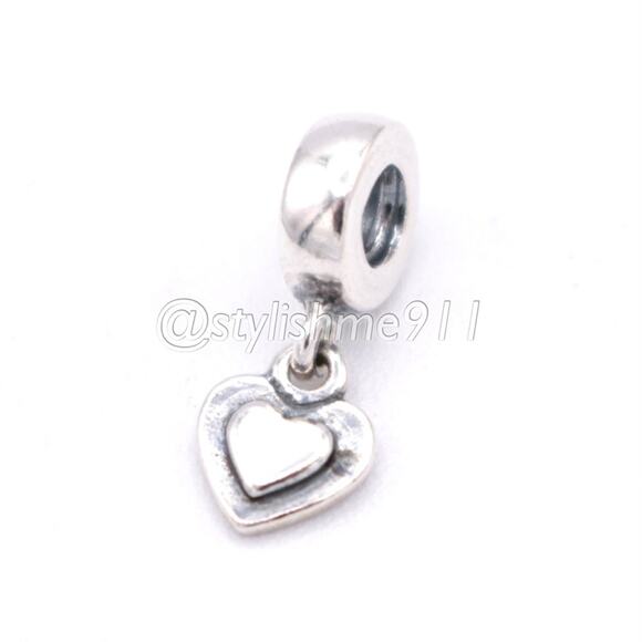 Authentic PANDORA Silver Heart Dangle - 790373 - Picture 8 of 12